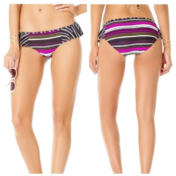 Anne Cole Sketchbook Flounce Bikini Bottom - Picture 1 of 6